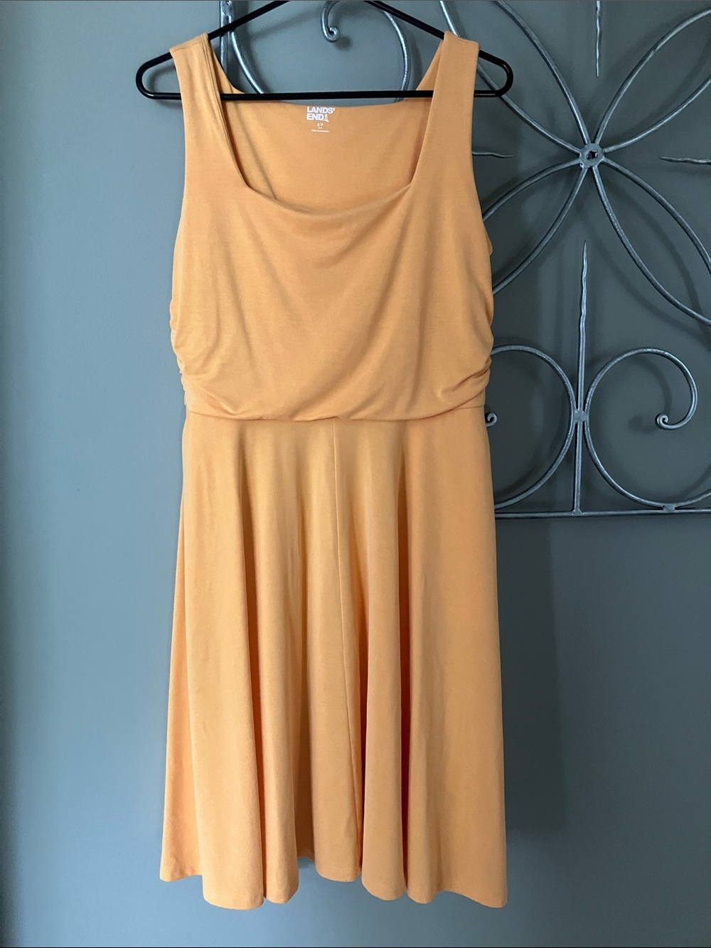 EXCELLENT CONDITION New Lands' End Sleeveless Midi Dress in Peach-Orange - 6P